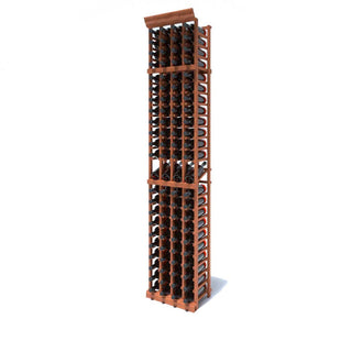 4 Column - 92 Bottle 8ft Wine Rack Kit with Display