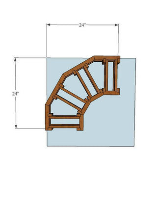 Curved Corner - 80 Bottle 6.5ft Wine Rack Kit